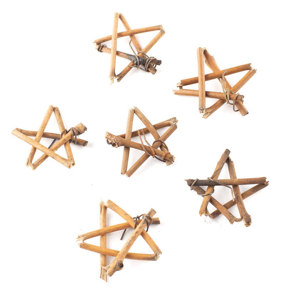 Mini Twig Vine Stars – Bag of 6- Embellishments- The Celebration Co.