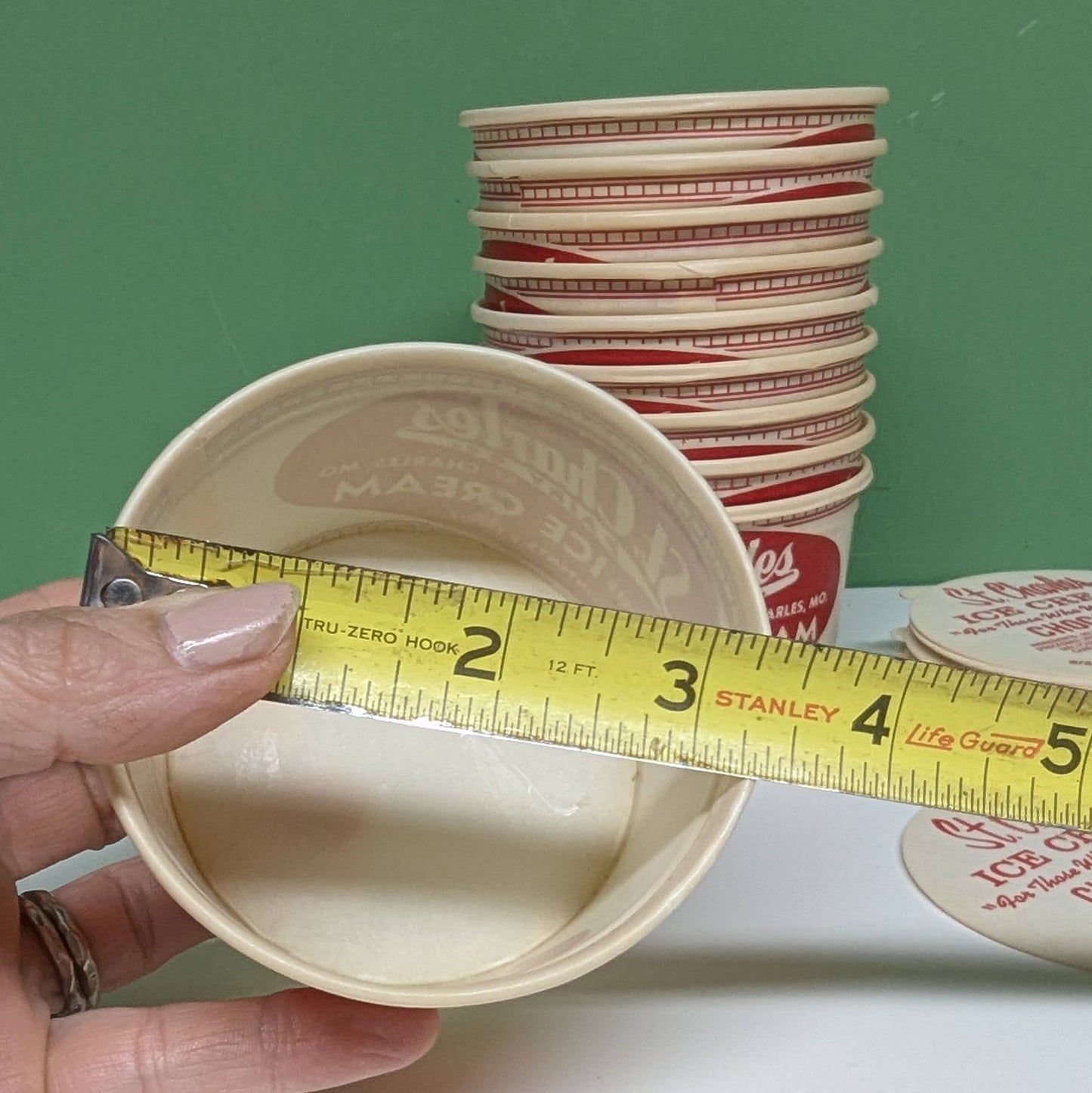 Vintage St Charles Chocolate ice cream cup w/ lid- vintage- The Celebration Co.