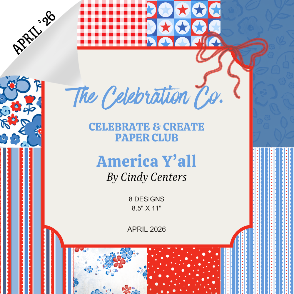 America Y'all - Digital Download - Craft Paper Set- Digital- The Celebration Co.