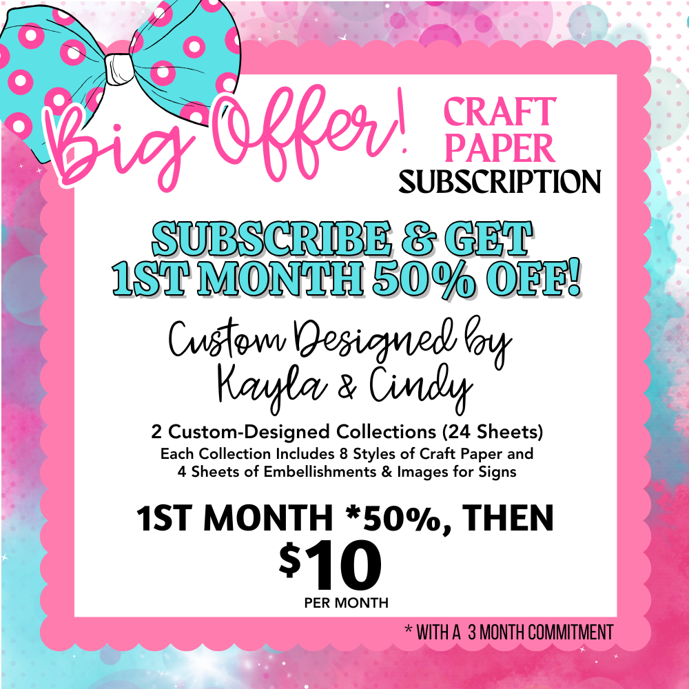Monthly Crafting Paper, Embellishments and Signs - Digital Download Subscription-0925