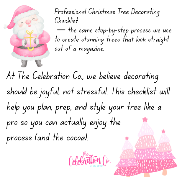 Christmas Tree Checklist (Freebie)- Digital- The Celebration Co.