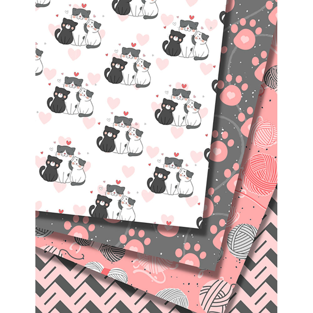 Feline Friends - Digital Download - Craft Paper Package - The Celebration Co.