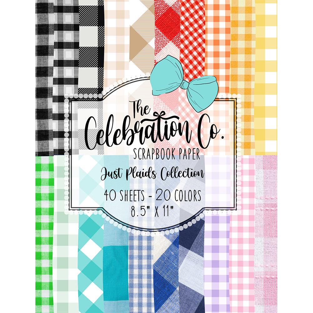 Just Plaids - Digital Download - Craft Paper Package with 20 Designs - The Celebration Co.