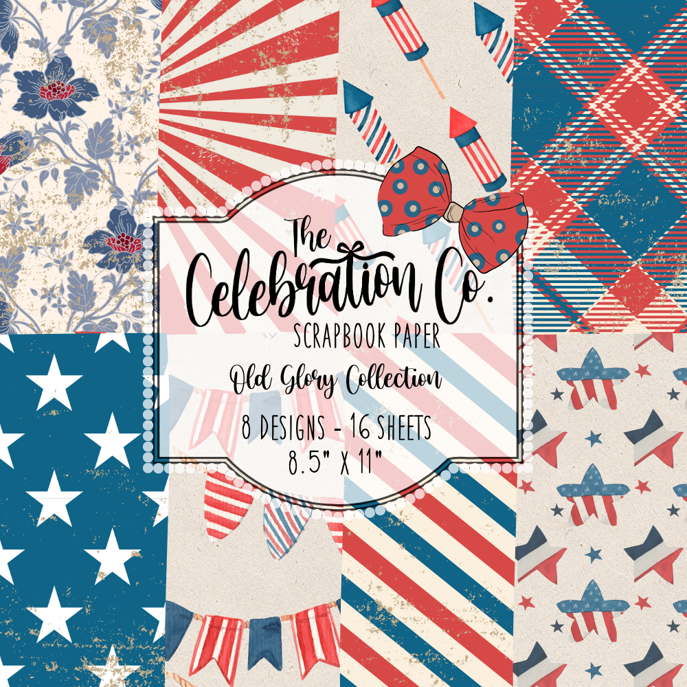 Old Glory - Digital Download - Craft Paper Package - The Celebration Co.