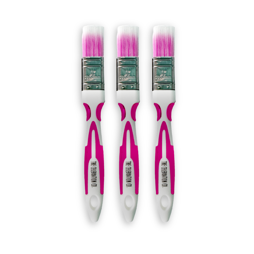 The Celebration Co. Soft Handle Paint Brush Set - Package of 3- Tools- The Celebration Co.