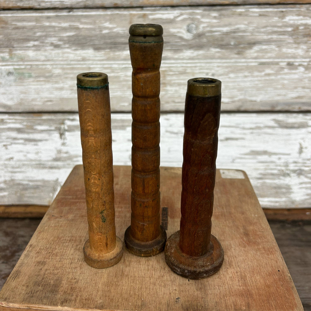 Vintage Textile Wooden Spools (One Per Package)- vintage- The Celebration Co.