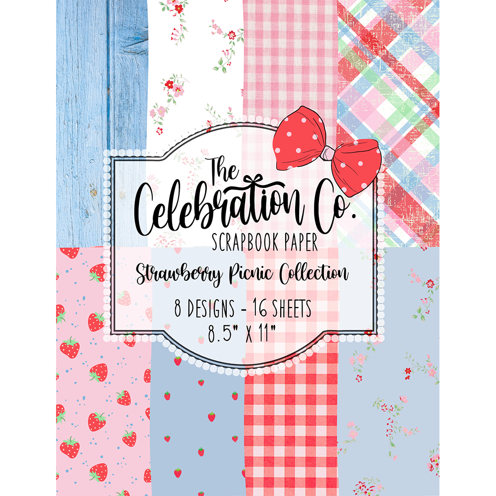 Strawberry Picnic - Digital Download - Craft Paper Package - The Celebration Co.