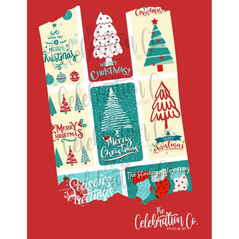 Printable Christmas Gift Tags - Traditional - The Celebration Co.