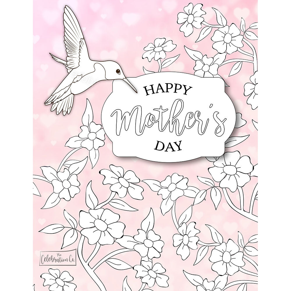 Mother's Day Coloring Page (Freebie) - The Celebration Co.