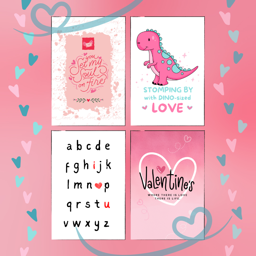 Custom-Designed Valentine Cards - Digital Download