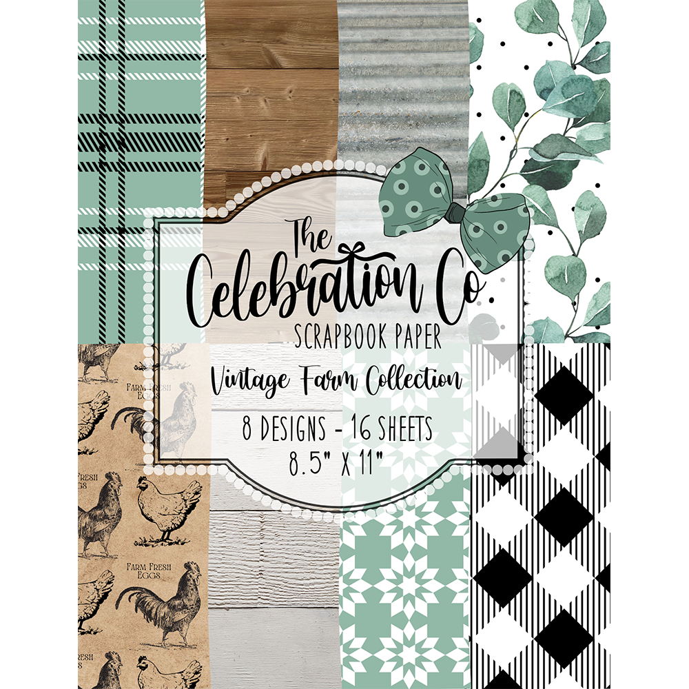 Vintage Farm - Digital Download - Craft Paper Package - The Celebration Co.