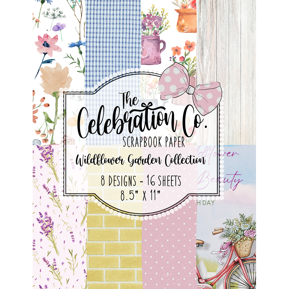 Wildflower Garden - Digital Download - Craft Paper Package - The Celebration Co.