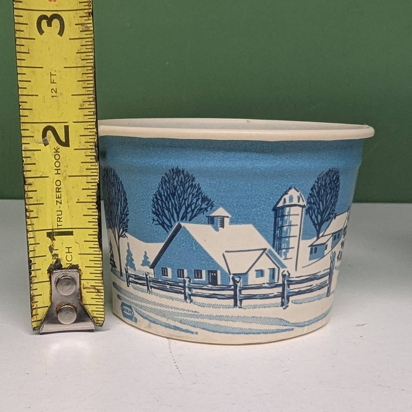 Vintage Winter Scene Ice Cream Cup- vintage- The Celebration Co.
