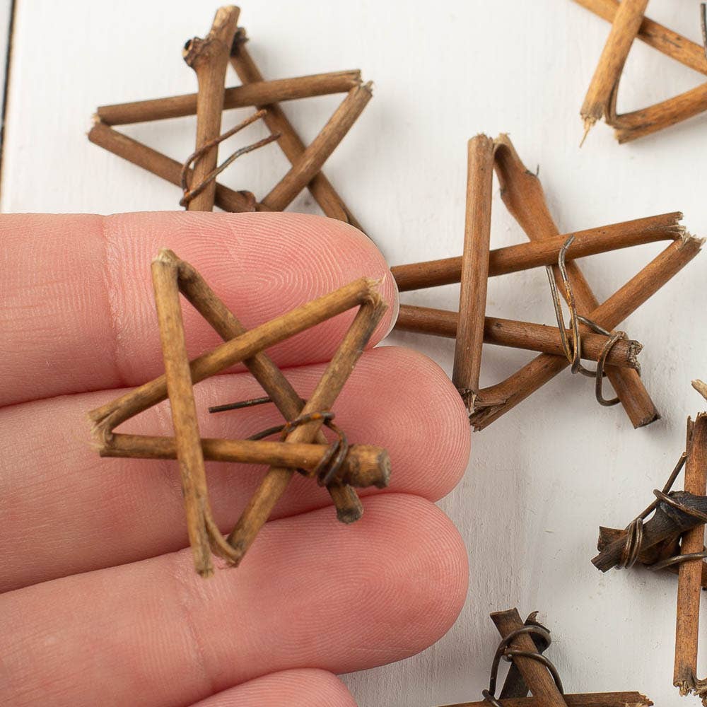 Mini Twig Vine Stars – Bag of 6- Embellishments- The Celebration Co.