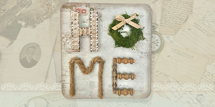 Mixed Media Home Sign