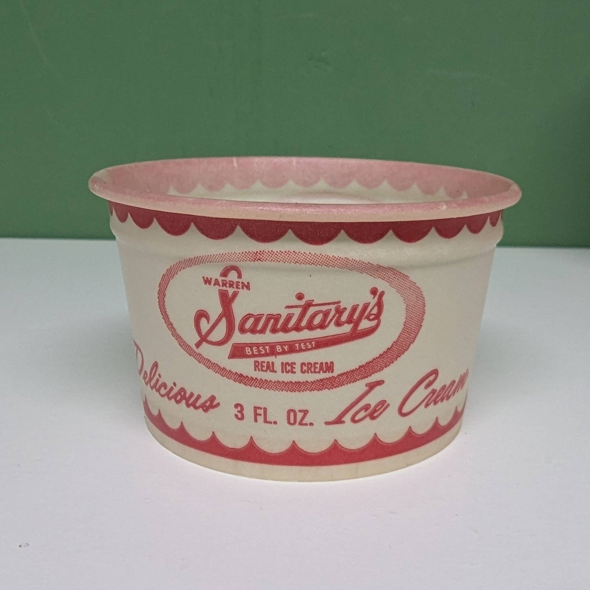 Sanitary's ice cream cup-  vintage- The Celebration Co.