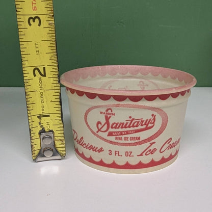 Sanitary's ice cream cup-  vintage- The Celebration Co.