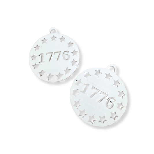 1776 Ornament Set – 4" Surface (Set of 2)-  3D- The Celebration Co.