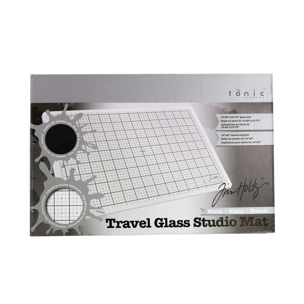 Travel Glass Media Mat White-  Tools- The Celebration Co.