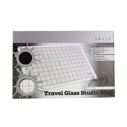 Travel Glass Media Mat White-  Tools- The Celebration Co.