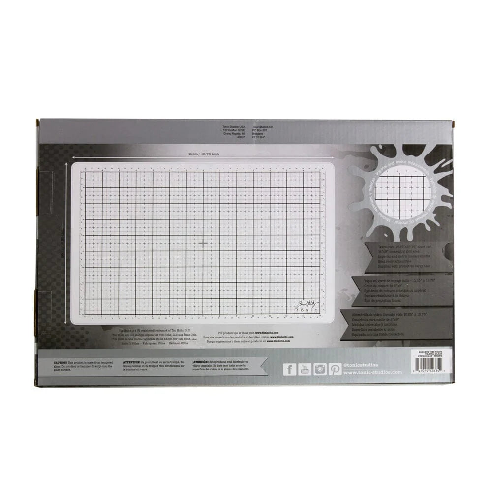 Travel Glass Media Mat White-  Tools- The Celebration Co.