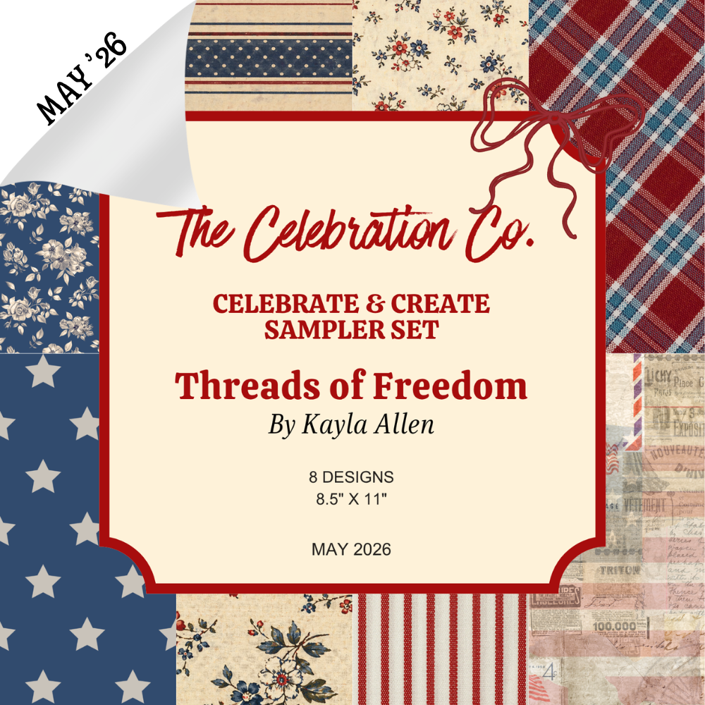 Threads of Freedom - Digital Download - Craft Paper Set-  Digital- The Celebration Co.