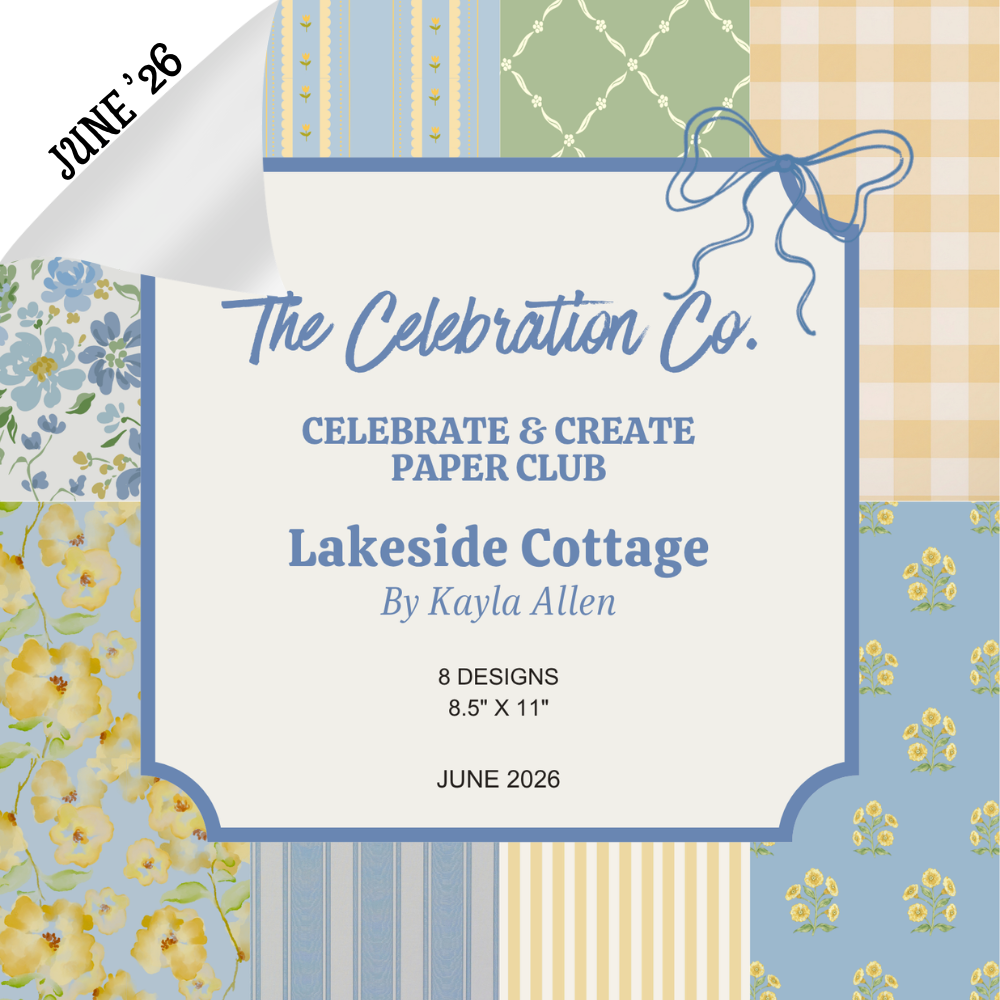 Lakeside Cottage - Digital Download - Craft Paper Set-  Digital- The Celebration Co.