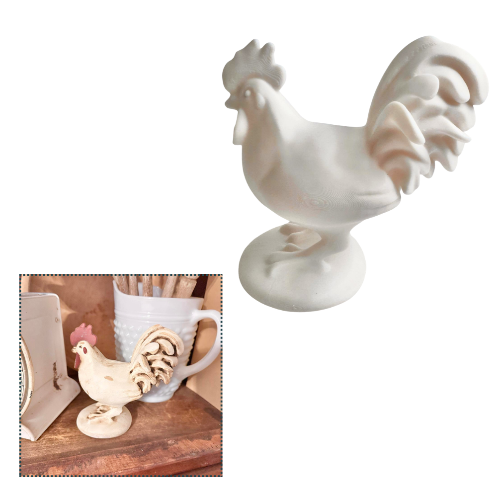 Rooster Statue – Farmhouse Accent-  3D- The Celebration Co.