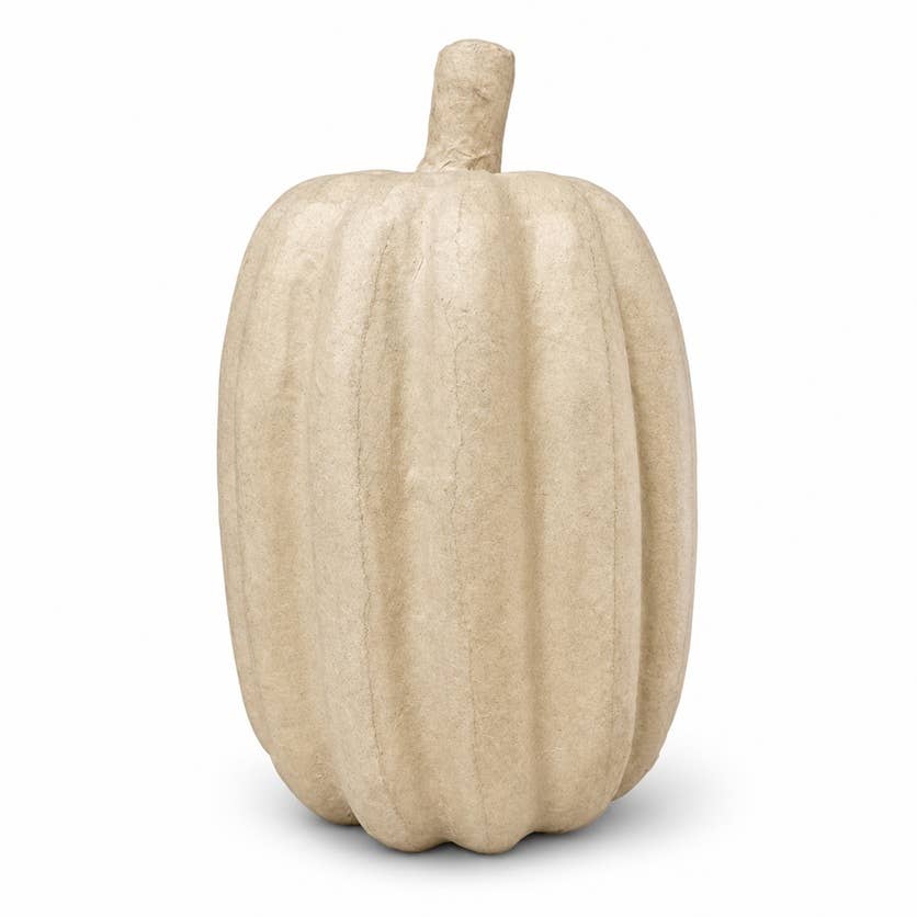 Paper Mache Pumpkin - 10" x 6" Dia.