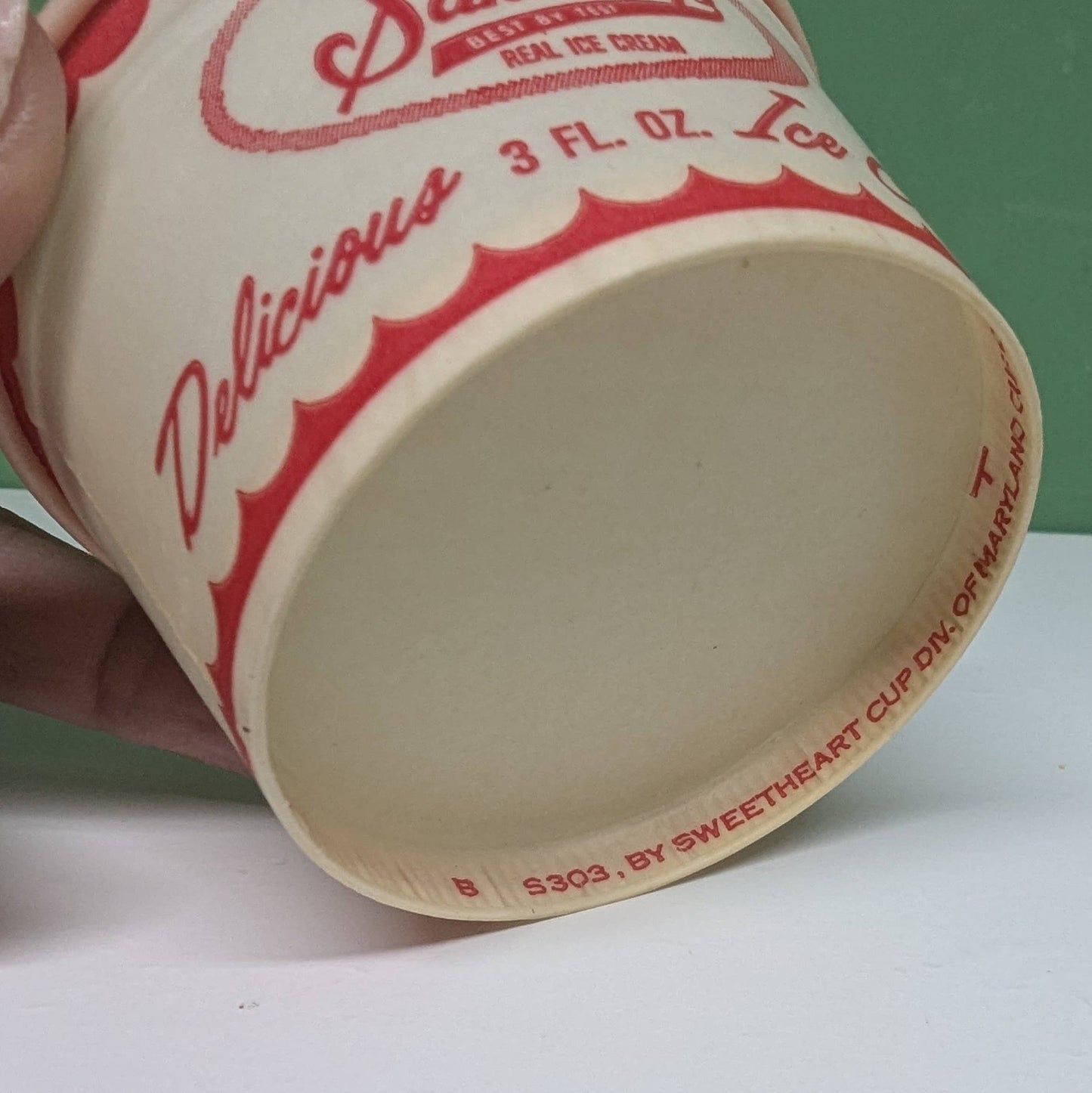 Sanitary's ice cream cup-  vintage- The Celebration Co.