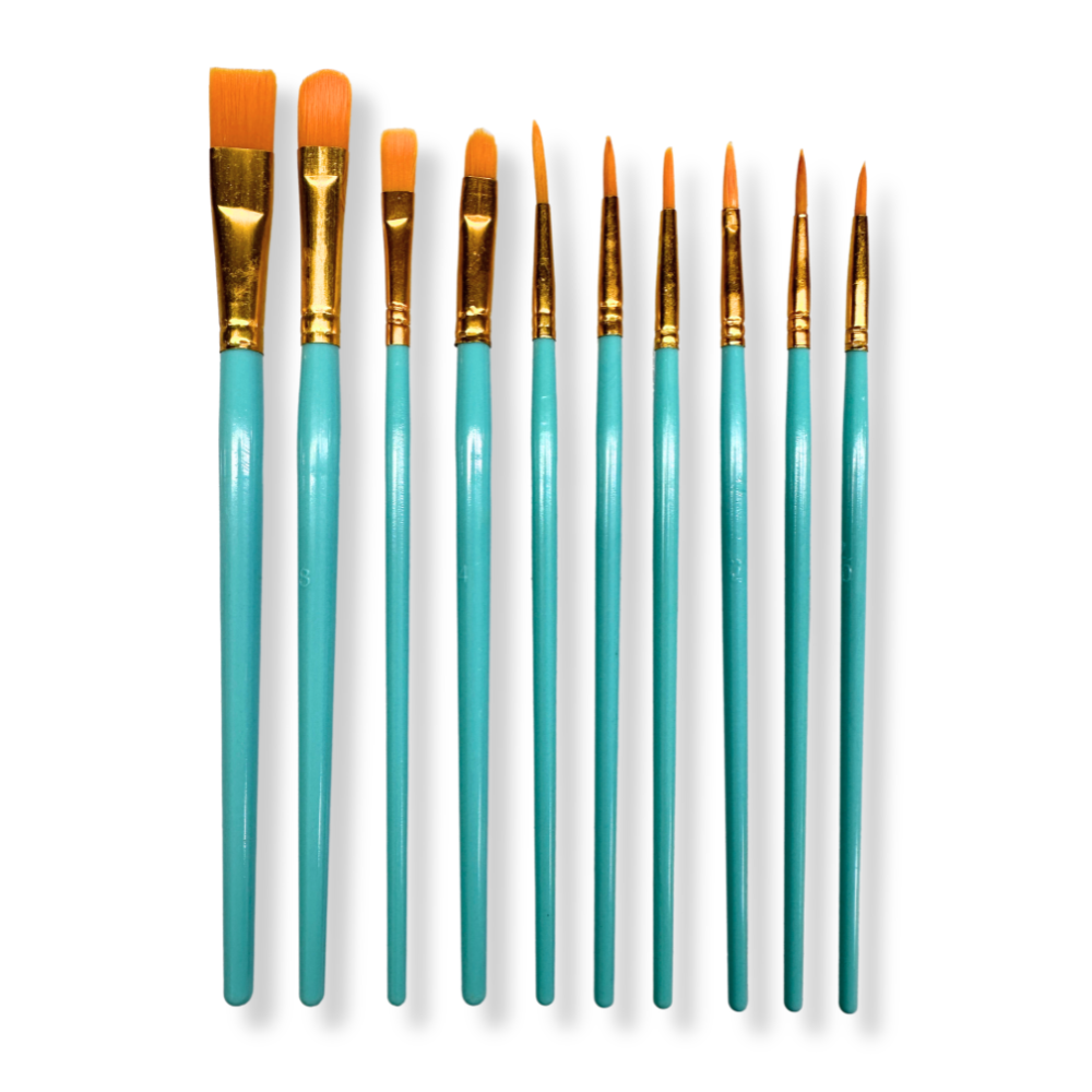 10-Pack Paint Brushes