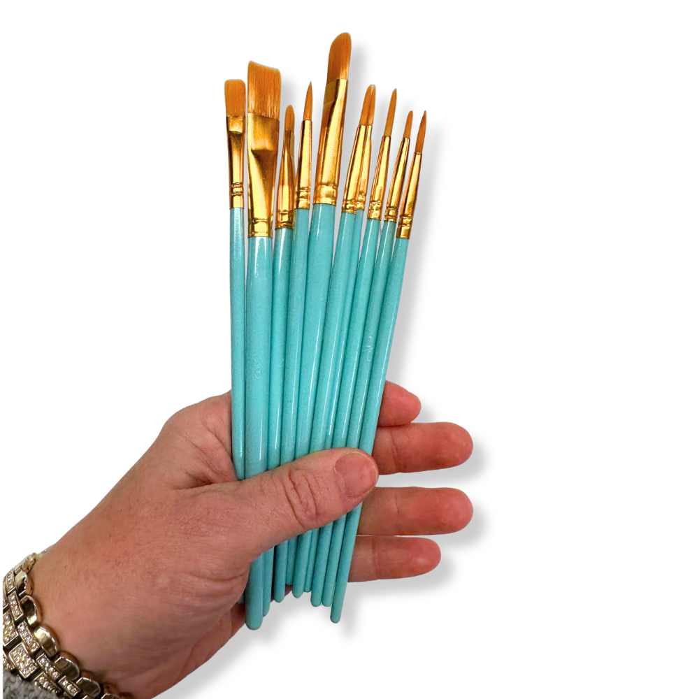 10-Pack Paint Brushes