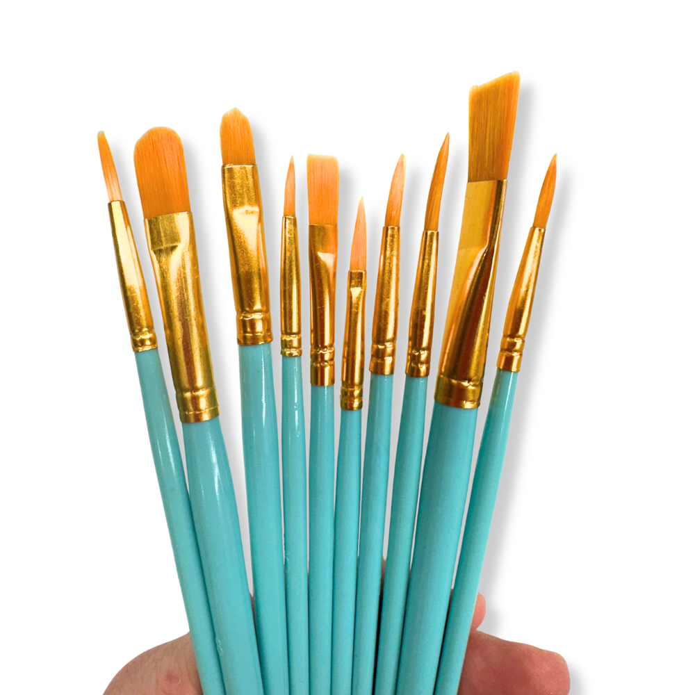 10-Pack Paint Brushes