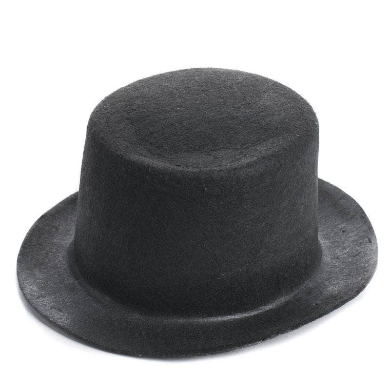 Black Flocked Top Hat-  Embellishments- The Celebration Co.
