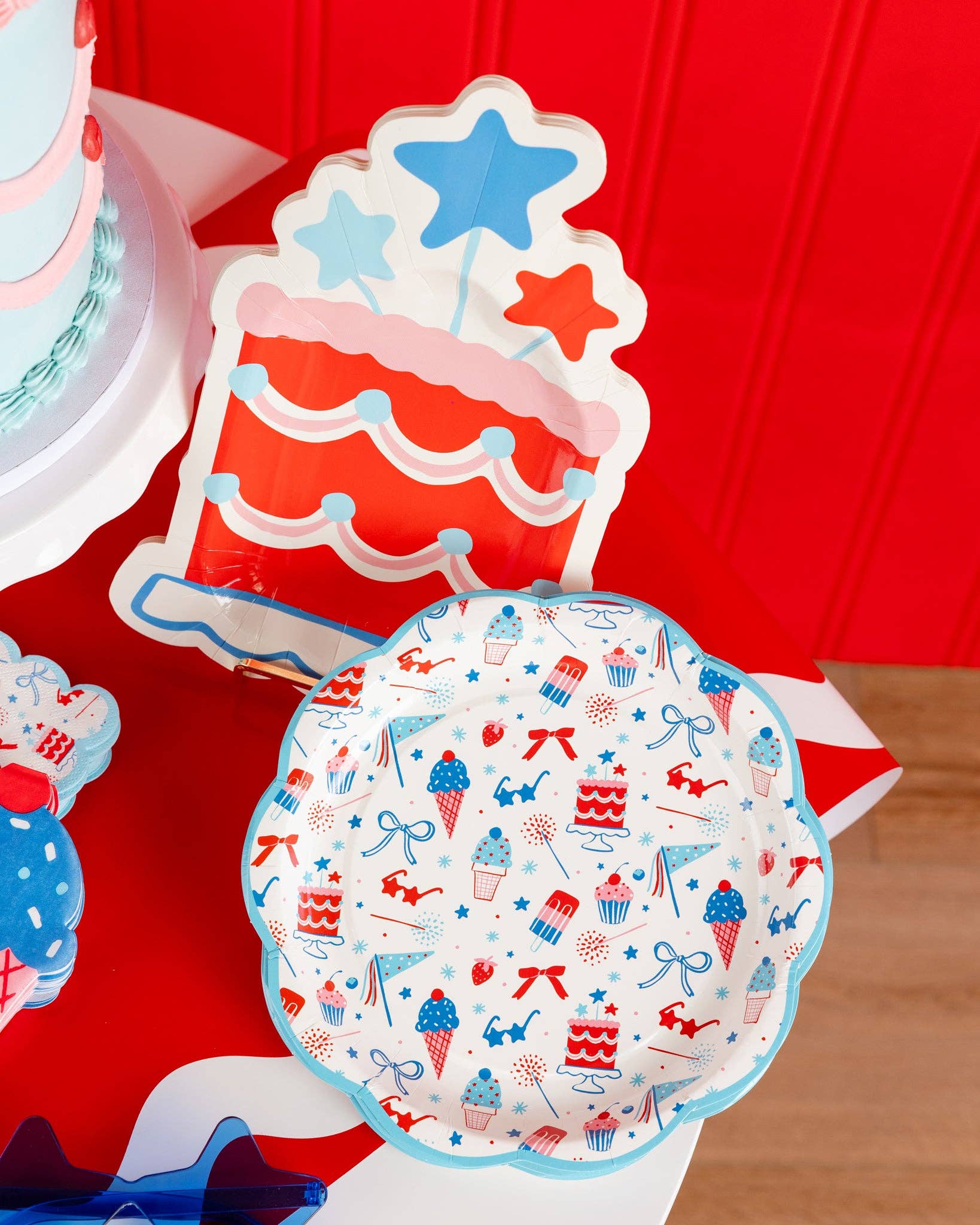 Summer Cake Shaped 11" Paper Plate-  Party- The Celebration Co.