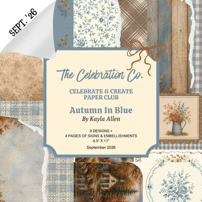 Celebrate & Create Paper Club - A Monthly Digital Download Subscription (September 2026)