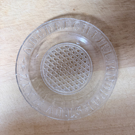 Vintage ABC Children’s Glass Plate-  vintage- The Celebration Co.