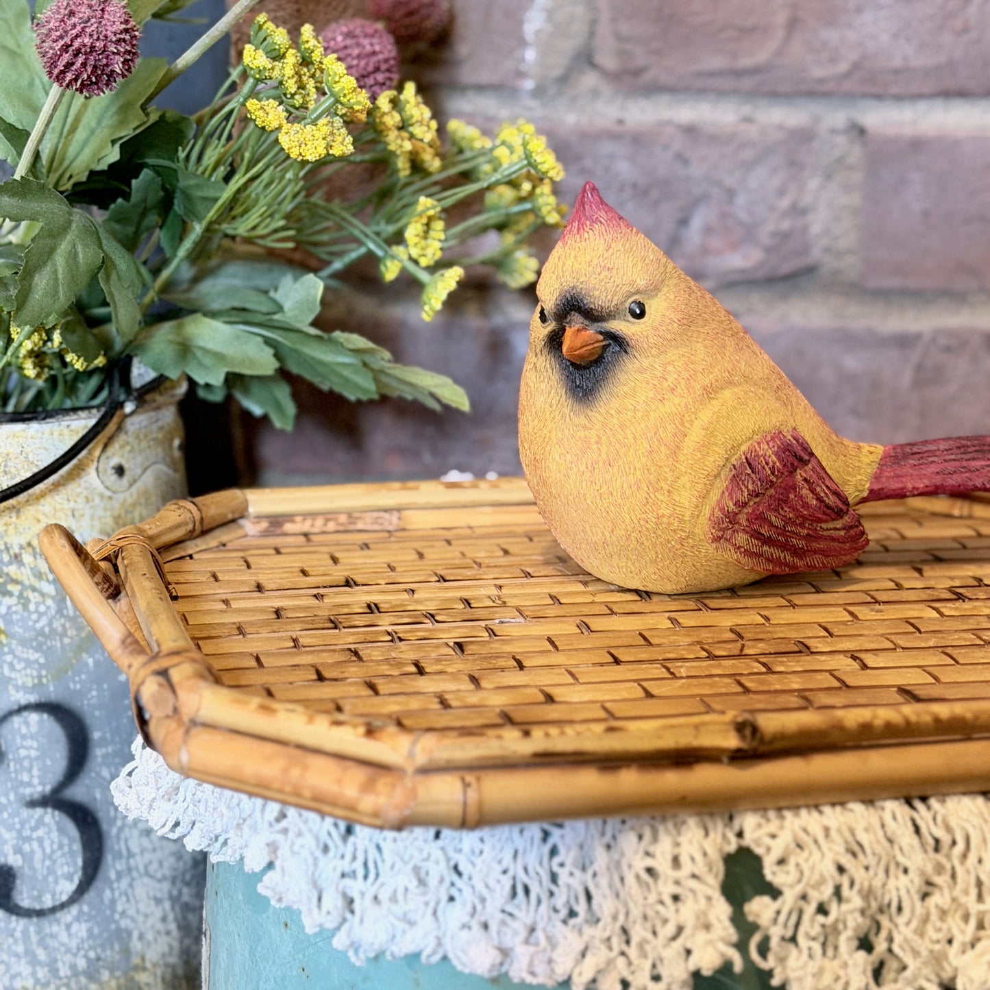 Vintage Bamboo Serving Tray-  vintage- The Celebration Co.