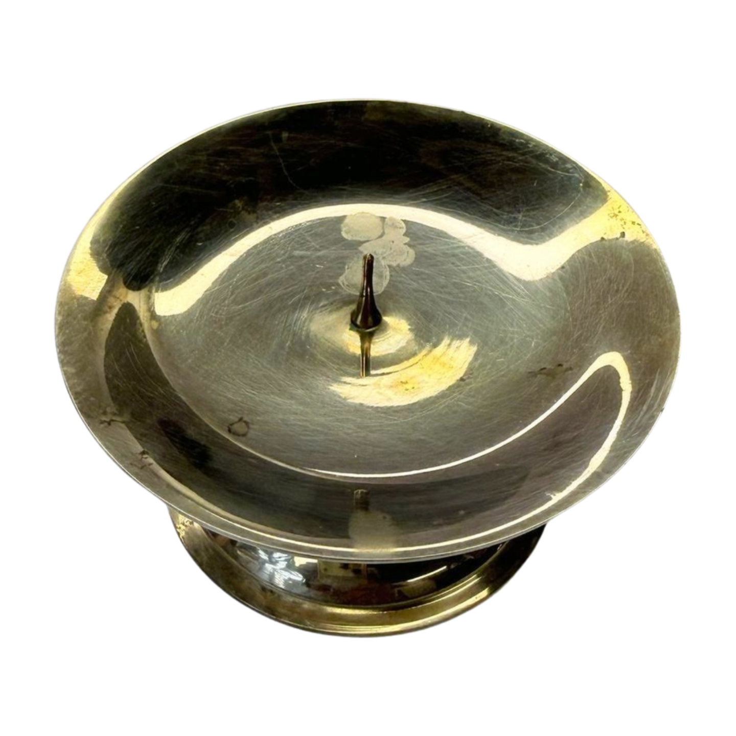 Vintage Brass Pedestal Candle Holder