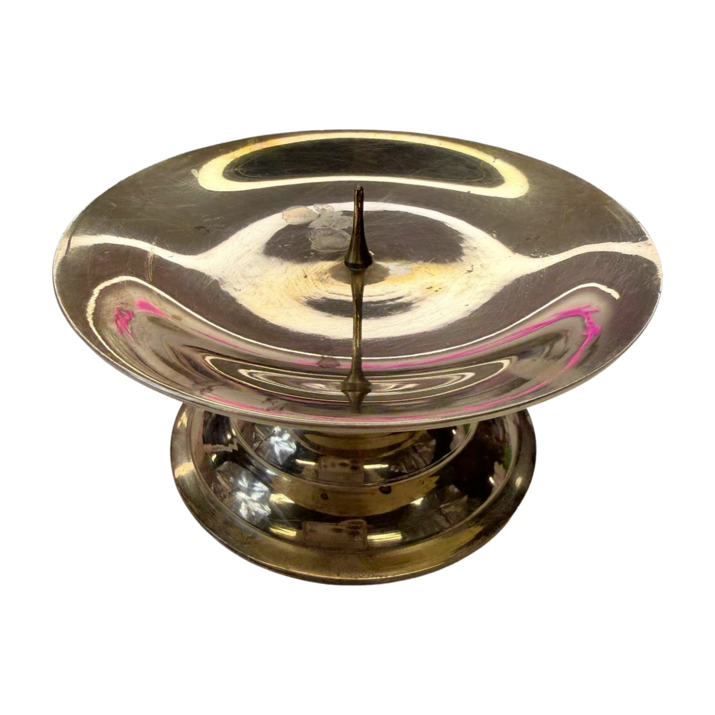 Vintage Brass Pedestal Candle Holder