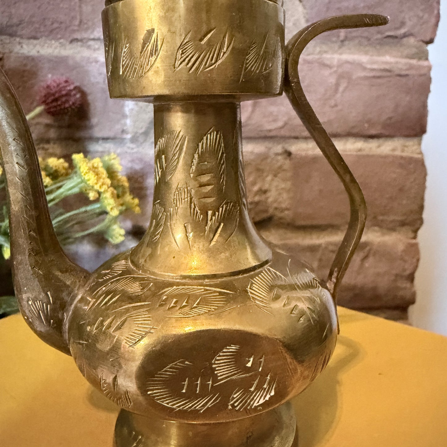 Vintage Sarna Brass India Teapot / Genie Tabletop Petrol Cigarette Lighter-  vintage- The Celebration Co.