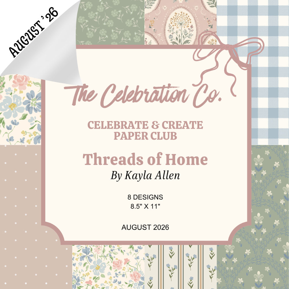 Threads of Home - Digital Download - Craft Paper Set-  Digital- The Celebration Co.
