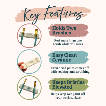 Ceramic Paint Brush Rest