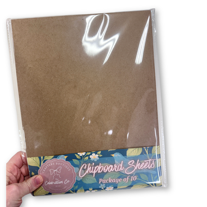 Chipboard (8.5" x 11") - Package of 10-  Crafting Paper- The Celebration Co.