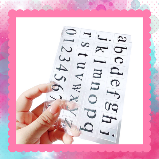 Silicone Alphabet Clear Stamps Set