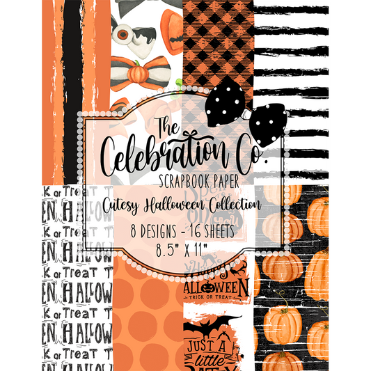 Cutesy Halloween - Digital Download - Craft Paper Package - The Celebration Co.