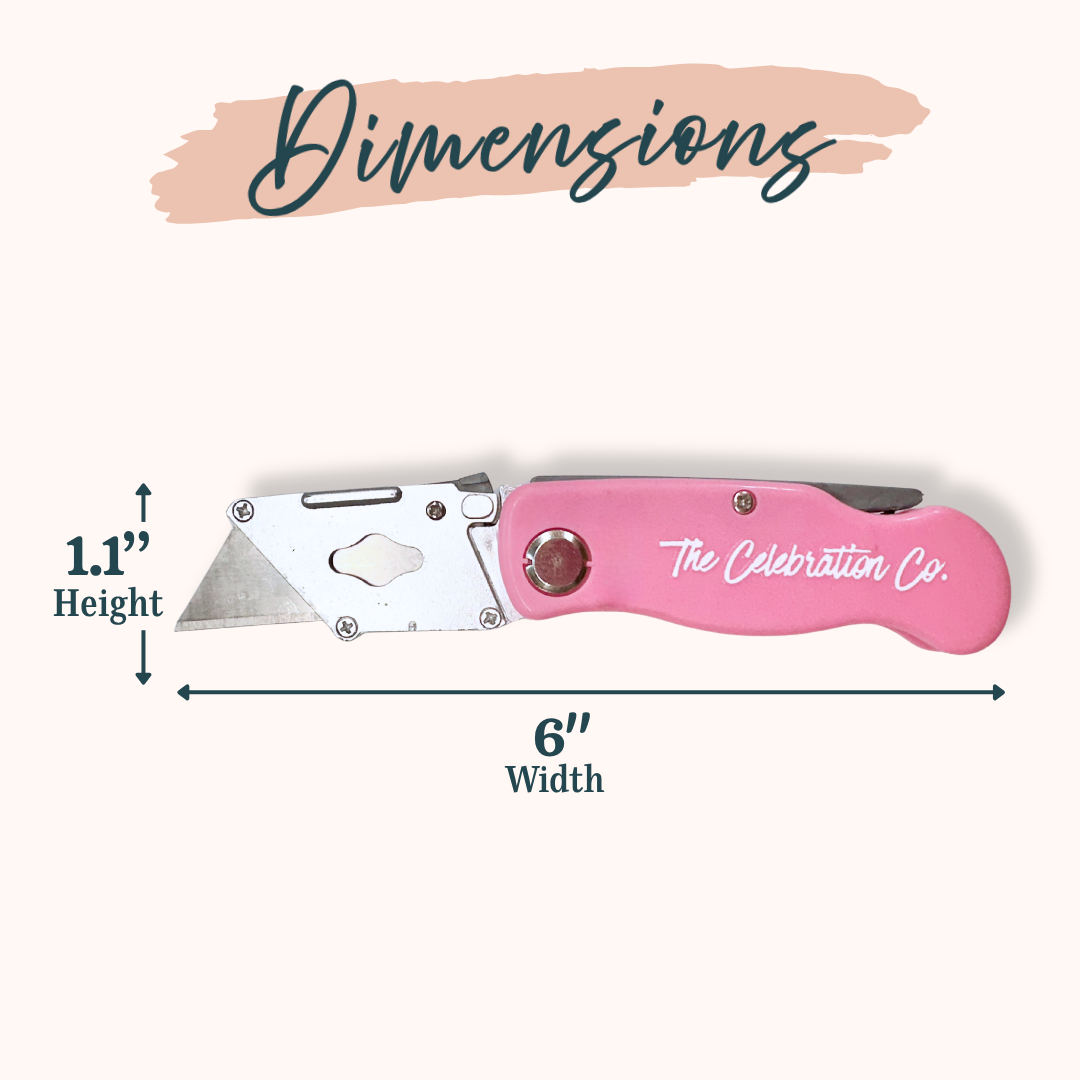 Pink Utility Knife-  Tools- The Celebration Co.