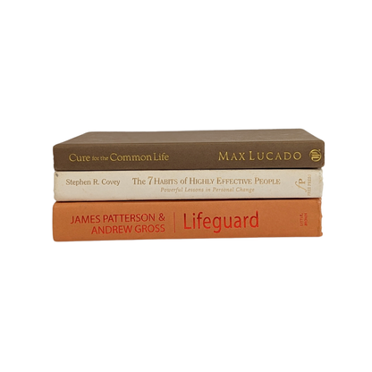 Decorative Fall Book Stack – Set of 3 Coordinating Books (Choice of 9 Stacks)
