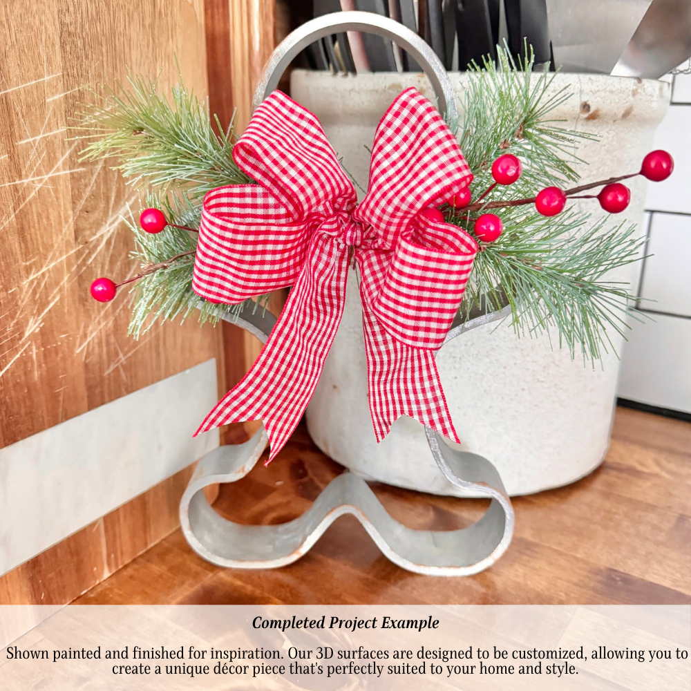 Gingerbread Man Cookie Cutter - 10.5" Tall-  3D- The Celebration Co.