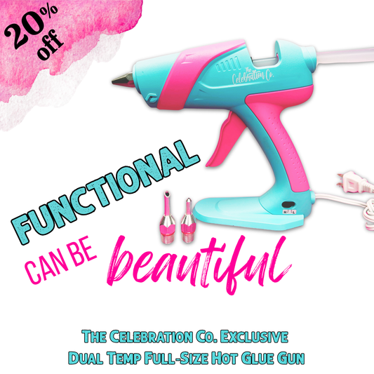 The Celebration Co. Exclusive Dual Temp Full-Size Hot Glue Gun-  Tools- The Celebration Co.